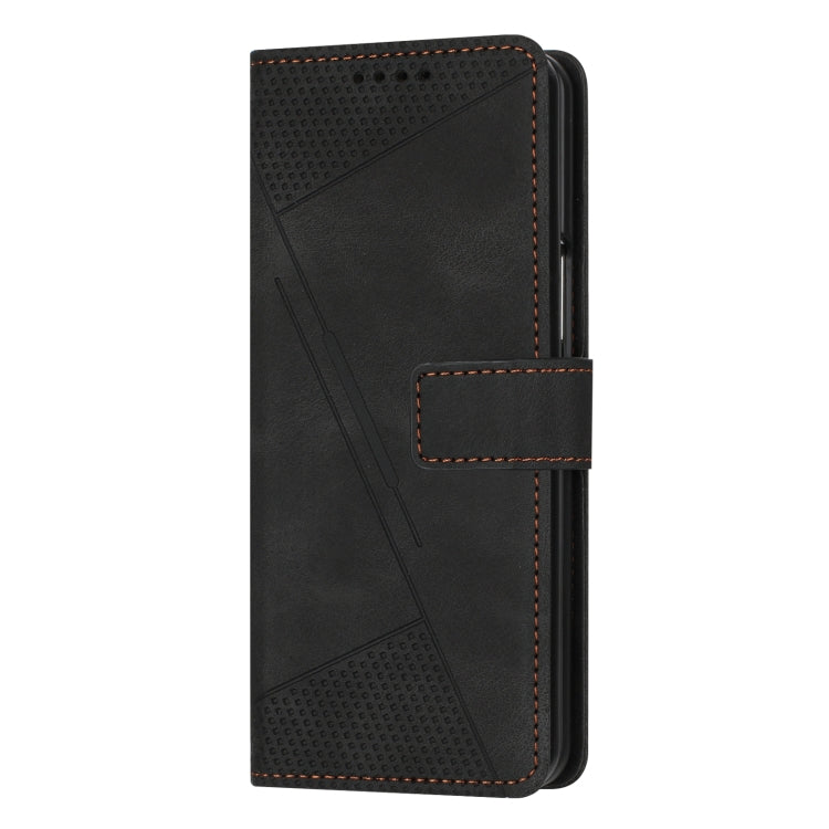 For Samsung Galaxy Z Fold4 Dream Triangle Leather Phone Case with Lanyard