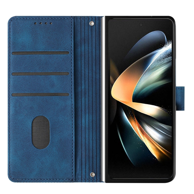 For Samsung Galaxy Z Fold3 5G Dream Triangle Leather Phone Case with Lanyard