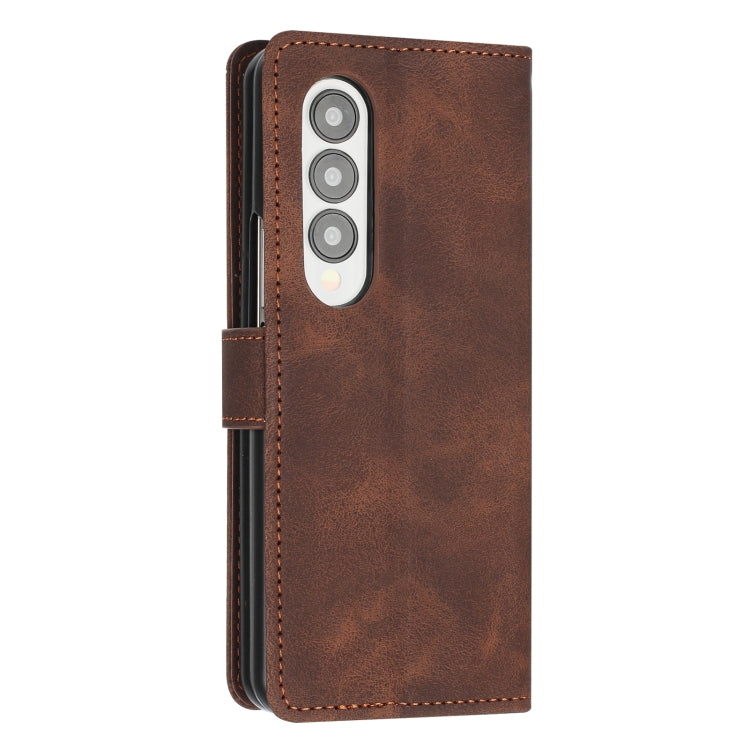 For Samsung Galaxy Z Fold3 5G Dream Triangle Leather Phone Case with Lanyard