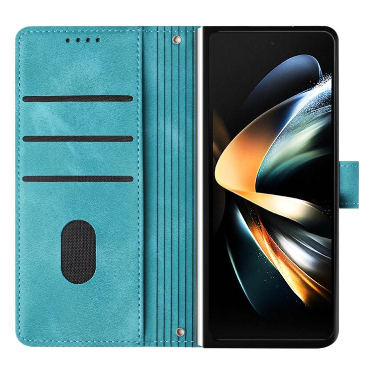 For Samsung Galaxy Z Fold7 Dream Triangle Leather Phone Case with Lanyard
