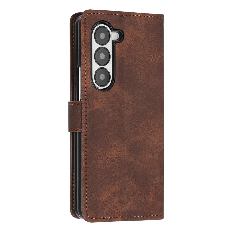 For Samsung Galaxy Z Fold7 Dream Triangle Leather Phone Case with Lanyard