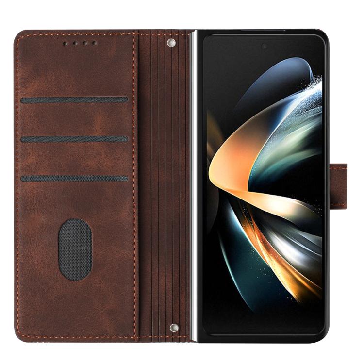 For Samsung Galaxy Z Fold7 Dream Triangle Leather Phone Case with Lanyard