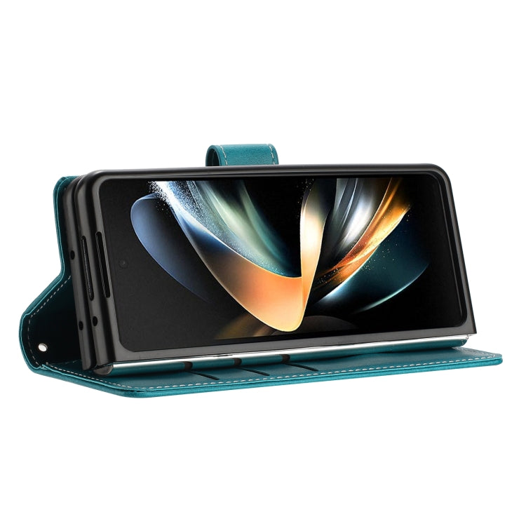 For Samsung Galaxy Z Fold6 Stitching Calf Texture Buckle Folding Leather Phone Case