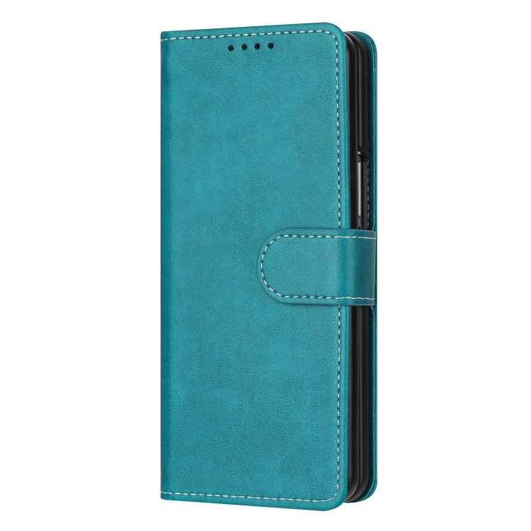 For Samsung Galaxy Z Fold5 Stitching Calf Texture Buckle Folding Leather Phone Case