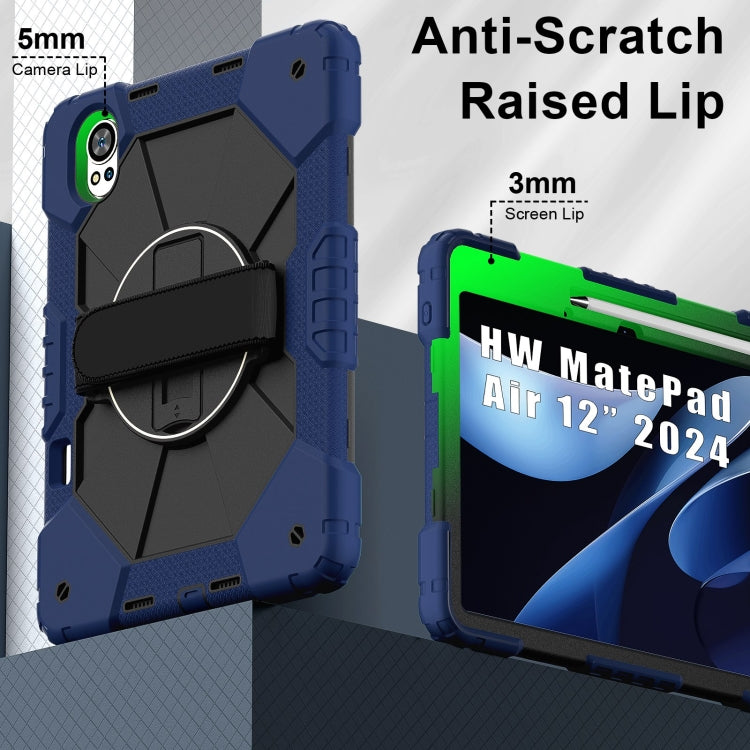 For Huawei MatePad Air 12 2024 Contrast Color Robot Silicone Hybrid PC Tablet Case