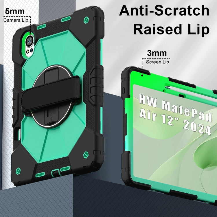 For Huawei MatePad Air 12 2024 Contrast Color Robot Silicone Hybrid PC Tablet Case