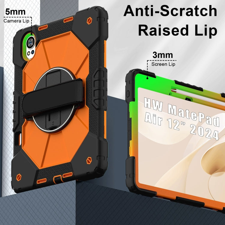 For Huawei MatePad Air 12 2024 Contrast Color Robot Silicone Hybrid PC Tablet Case