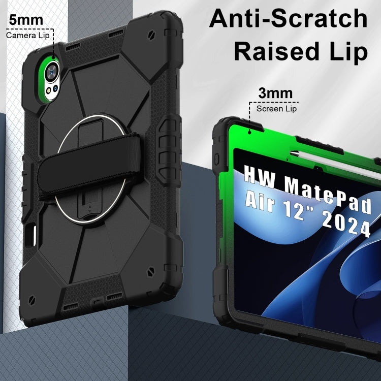 For Huawei MatePad Air 12 2024 Contrast Color Robot Silicone Hybrid PC Tablet Case