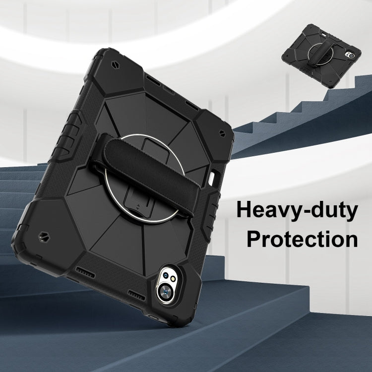 For Huawei MatePad Air 12 2024 Contrast Color Robot Silicone Hybrid PC Tablet Case