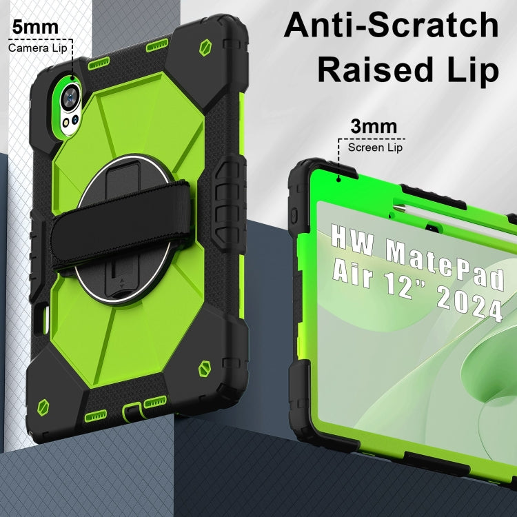 For Huawei MatePad Air 12 2024 Contrast Color Robot Silicone Hybrid PC Tablet Case
