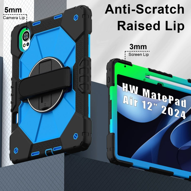 For Huawei MatePad Air 12 2024 Contrast Color Robot Silicone Hybrid PC Tablet Case