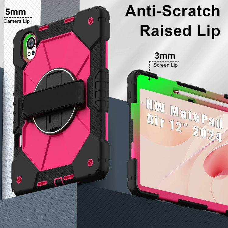 For Huawei MatePad Air 12 2024 Contrast Color Robot Silicone Hybrid PC Tablet Case