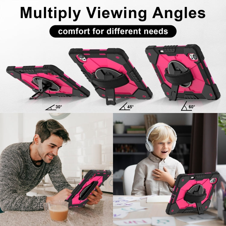 For Huawei MatePad Air 12 2024 Contrast Color Robot Silicone Hybrid PC Tablet Case