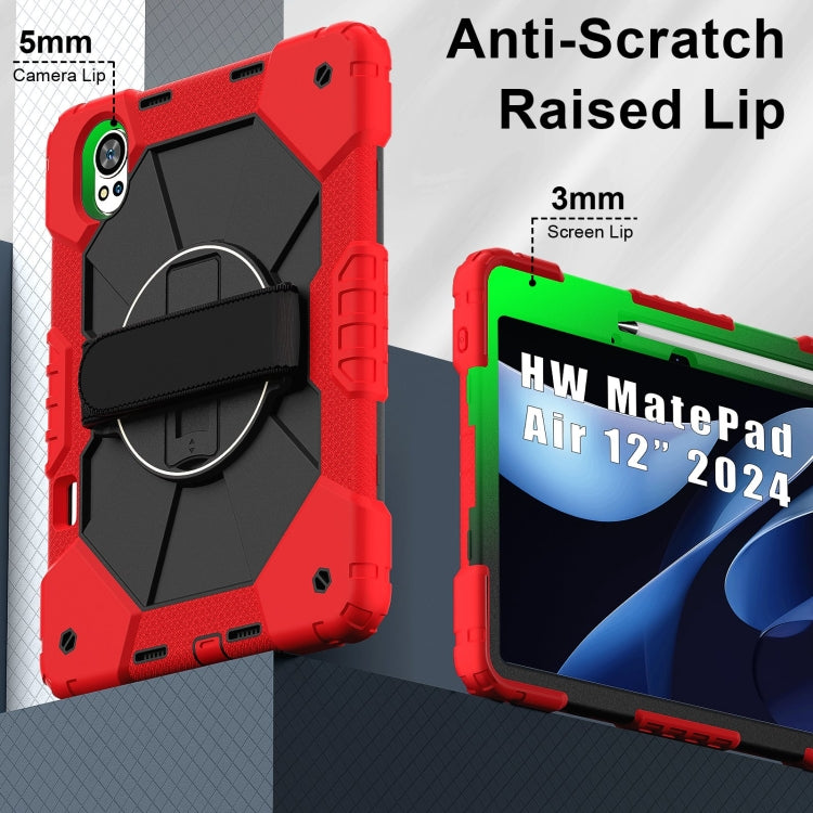 For Huawei MatePad Air 12 2024 Contrast Color Robot Silicone Hybrid PC Tablet Case