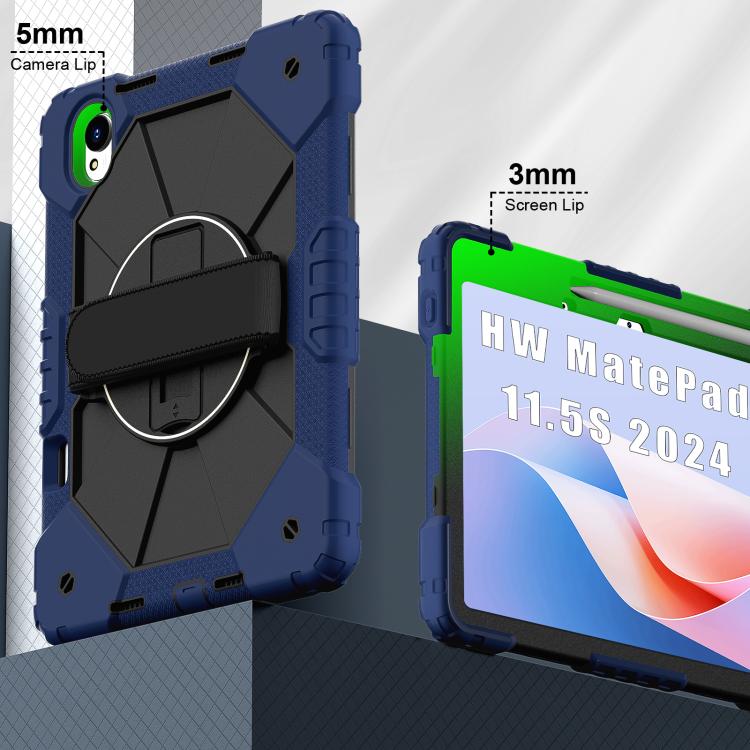 For Huawei MatePad 11.5 S Contrast Color Robot Silicone Hybrid PC Tablet Case