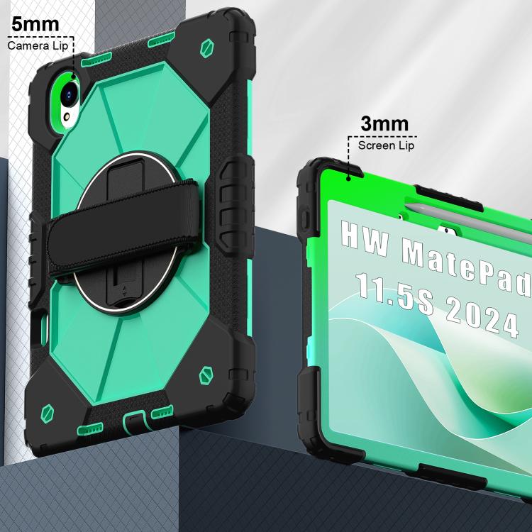 For Huawei MatePad 11.5 S Contrast Color Robot Silicone Hybrid PC Tablet Case