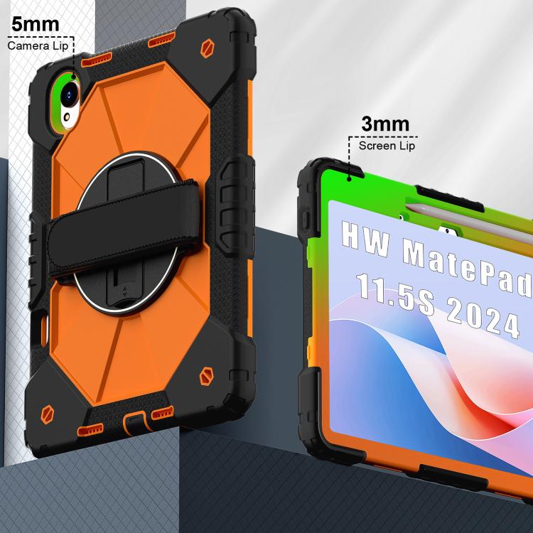 For Huawei MatePad 11.5 S Contrast Color Robot Silicone Hybrid PC Tablet Case