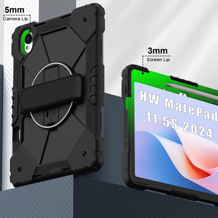 For Huawei MatePad 11.5 S Contrast Color Robot Silicone Hybrid PC Tablet Case