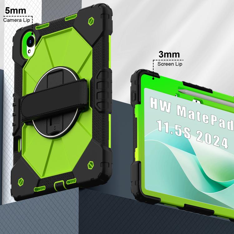 For Huawei MatePad 11.5 S Contrast Color Robot Silicone Hybrid PC Tablet Case