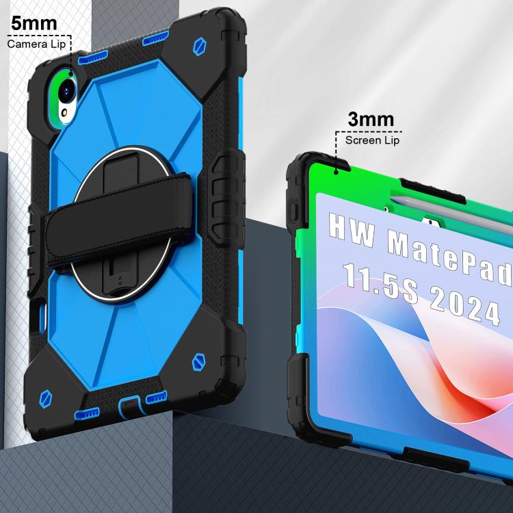 For Huawei MatePad 11.5 S Contrast Color Robot Silicone Hybrid PC Tablet Case