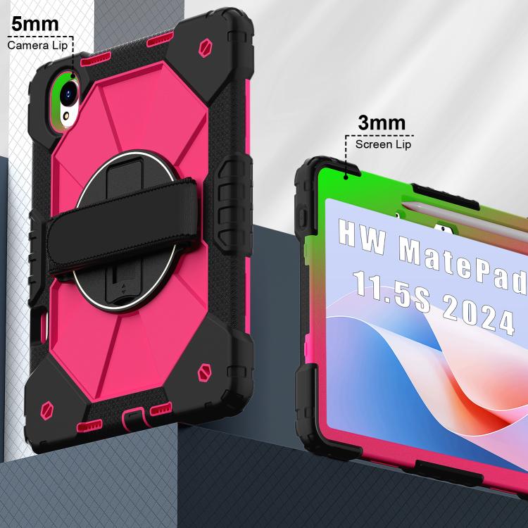 For Huawei MatePad 11.5 S Contrast Color Robot Silicone Hybrid PC Tablet Case