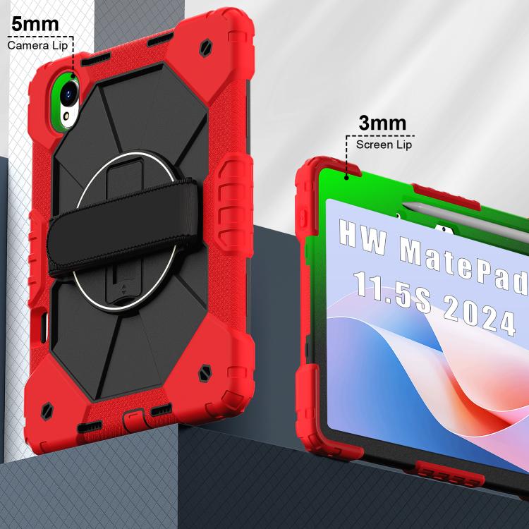 For Huawei MatePad 11.5 S Contrast Color Robot Silicone Hybrid PC Tablet Case