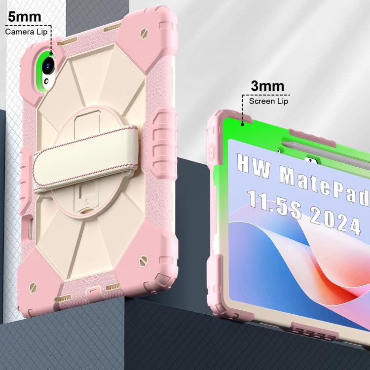 For Huawei MatePad 11.5 S Contrast Color Robot Silicone Hybrid PC Tablet Case