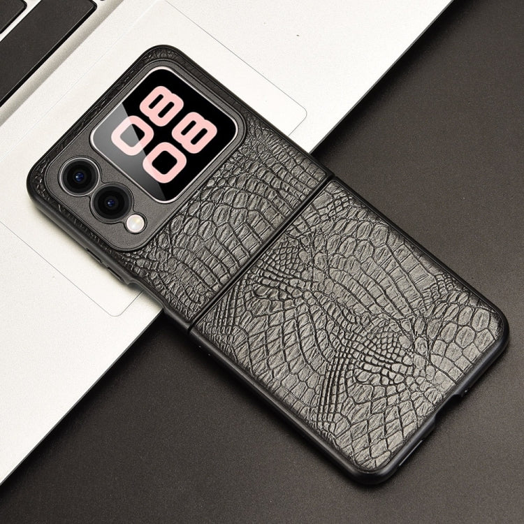For Huawei nova Flip Crocodile Texture Back Cover Phone Case