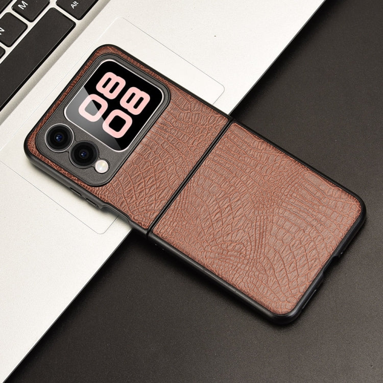For Huawei nova Flip Crocodile Texture Back Cover Phone Case