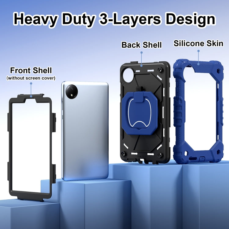 For Xiaomi Redmi Pad SE 8.7 Contrast Color Robot Silicone Hybrid PC Tablet Case