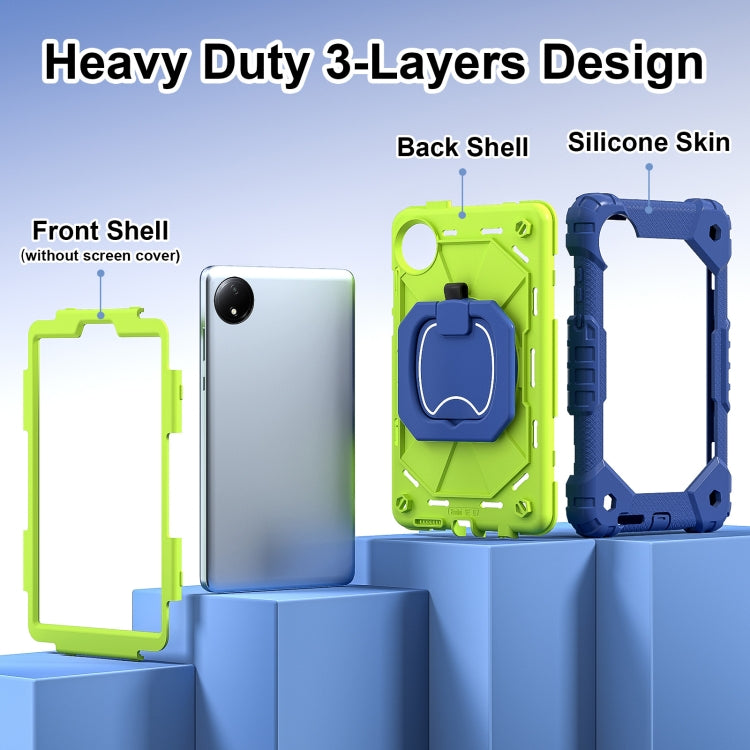 For Xiaomi Redmi Pad SE 8.7 Contrast Color Robot Silicone Hybrid PC Tablet Case