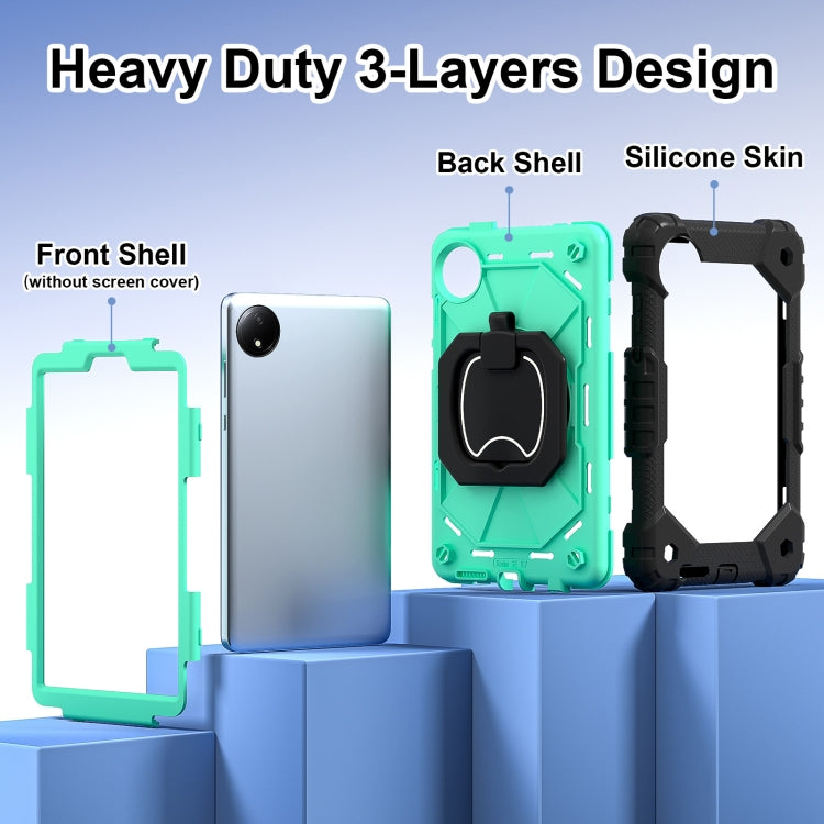 For Xiaomi Redmi Pad SE 8.7 Contrast Color Robot Silicone Hybrid PC Tablet Case
