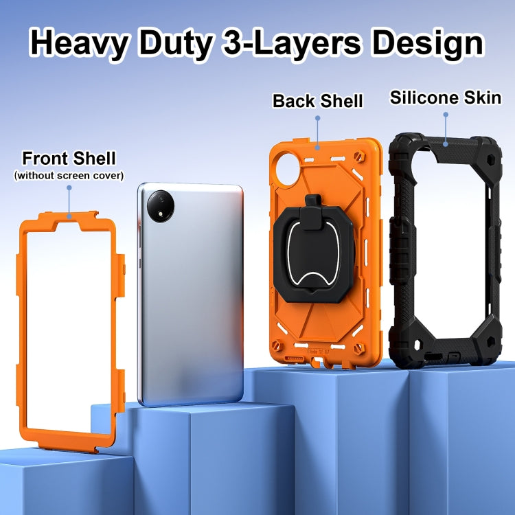 For Xiaomi Redmi Pad SE 8.7 Contrast Color Robot Silicone Hybrid PC Tablet Case