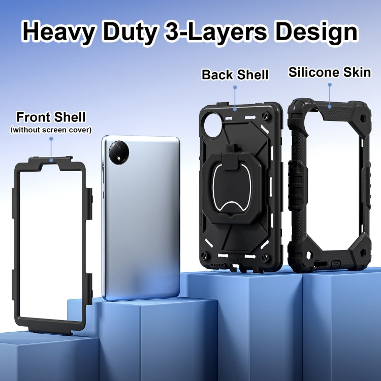 For Xiaomi Redmi Pad SE 8.7 Contrast Color Robot Silicone Hybrid PC Tablet Case