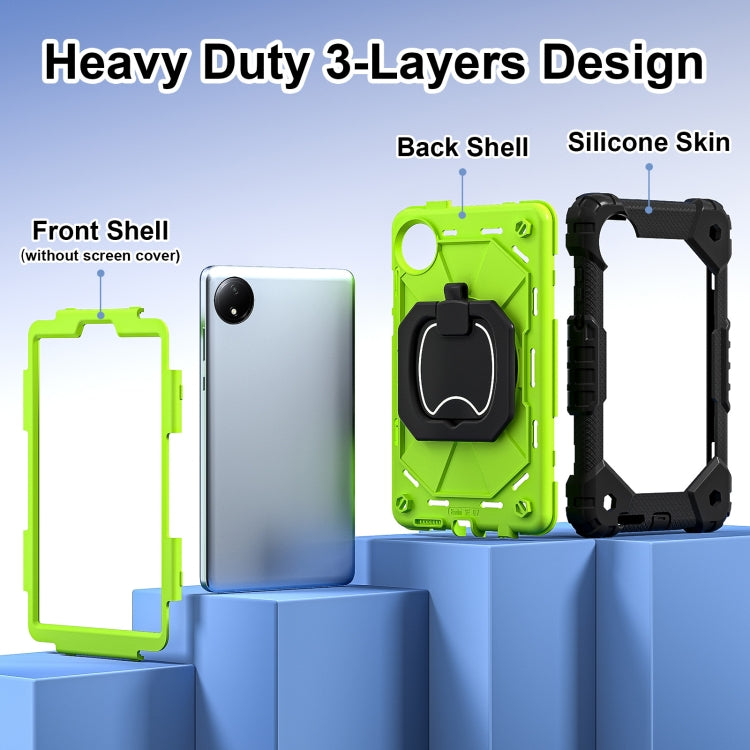 For Xiaomi Redmi Pad SE 8.7 Contrast Color Robot Silicone Hybrid PC Tablet Case
