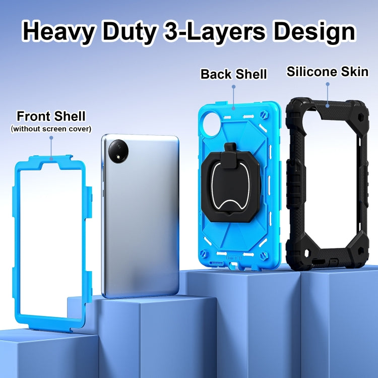 For Xiaomi Redmi Pad SE 8.7 Contrast Color Robot Silicone Hybrid PC Tablet Case
