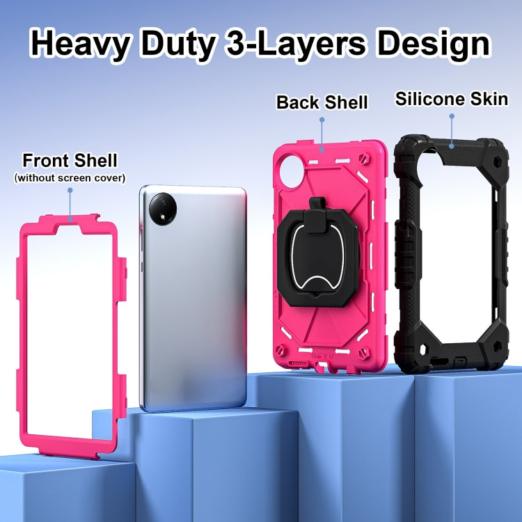 For Xiaomi Redmi Pad SE 8.7 Contrast Color Robot Silicone Hybrid PC Tablet Case