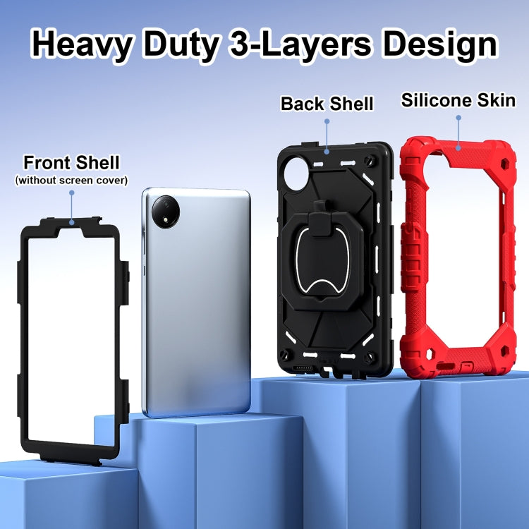 For Xiaomi Redmi Pad SE 8.7 Contrast Color Robot Silicone Hybrid PC Tablet Case