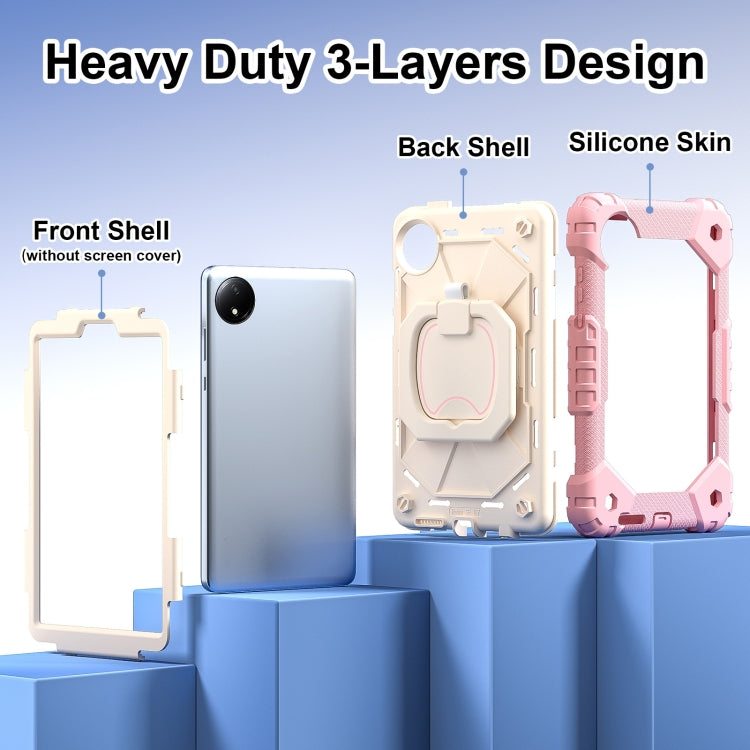 For Xiaomi Redmi Pad SE 8.7 Contrast Color Robot Silicone Hybrid PC Tablet Case