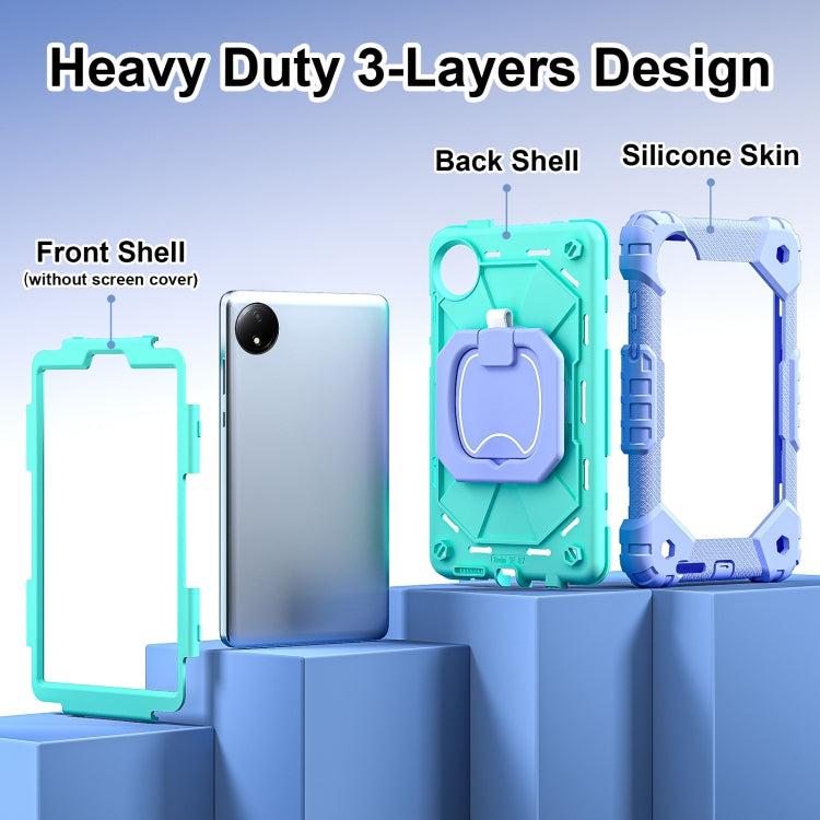 For Xiaomi Redmi Pad SE 8.7 Contrast Color Robot Silicone Hybrid PC Tablet Case