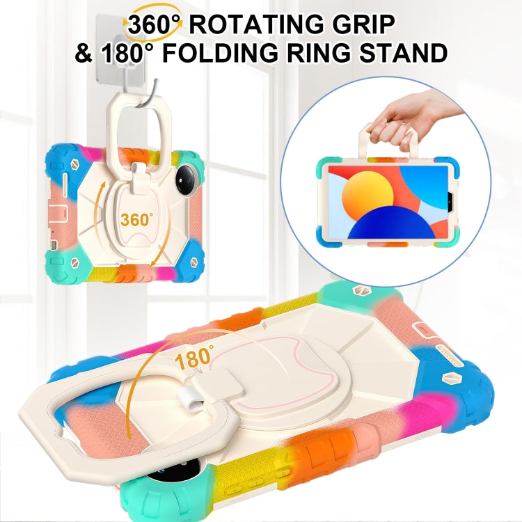 For Xiaomi Redmi Pad SE 8.7 Contrast Color Robot Silicone Hybrid PC Tablet Case