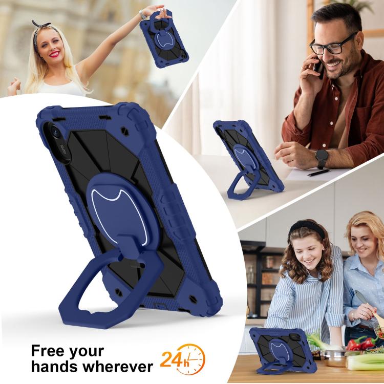 For Xiaomi Redmi Pad 2 11 2025 Contrast Color Robot Silicone Hybrid PC Tablet Case