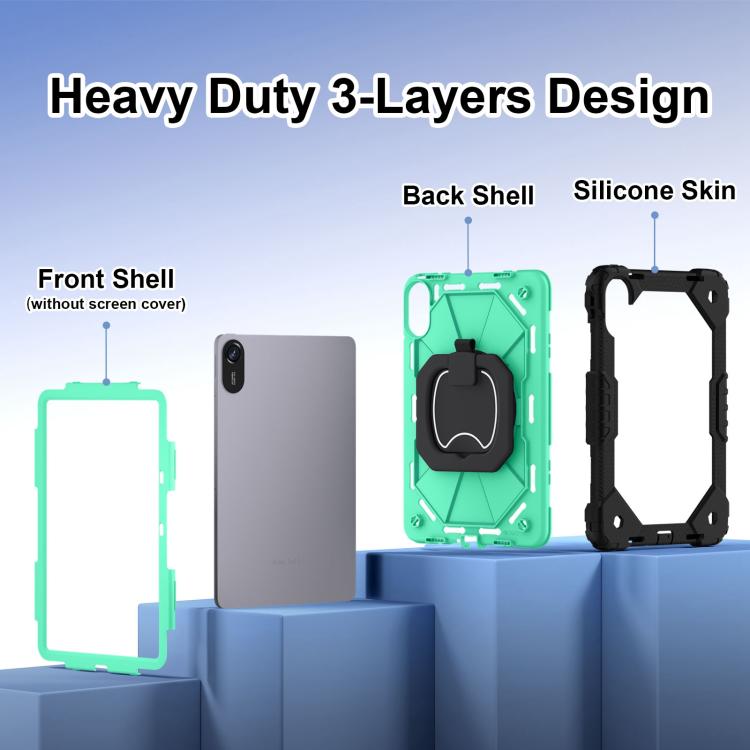For Xiaomi Redmi Pad 2 11 2025 Contrast Color Robot Silicone Hybrid PC Tablet Case