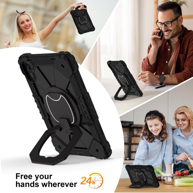 For Xiaomi Redmi Pad 2 11 2025 Contrast Color Robot Silicone Hybrid PC Tablet Case