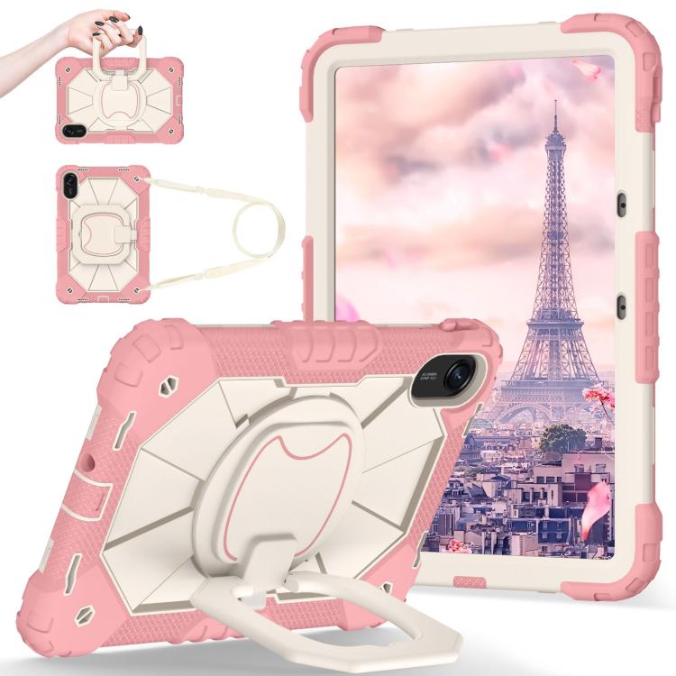 For Xiaomi Redmi Pad 2 11 2025 Contrast Color Robot Silicone Hybrid PC Tablet Case