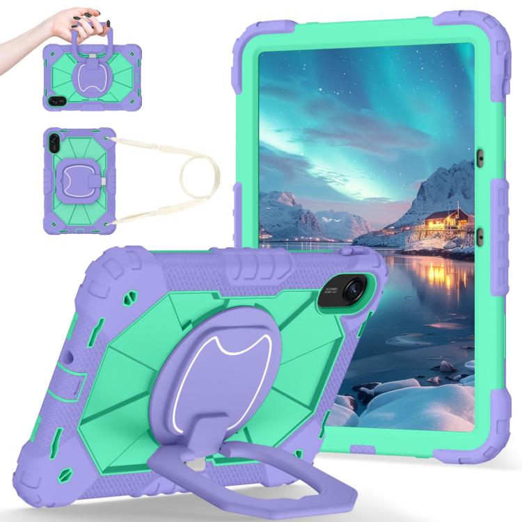 For Xiaomi Redmi Pad 2 11 2025 Contrast Color Robot Silicone Hybrid PC Tablet Case