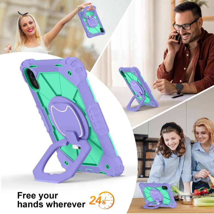 For Xiaomi Redmi Pad 2 11 2025 Contrast Color Robot Silicone Hybrid PC Tablet Case