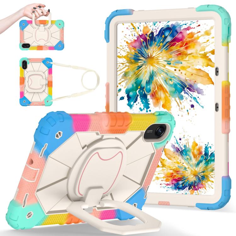 For Xiaomi Redmi Pad 2 11 2025 Contrast Color Robot Silicone Hybrid PC Tablet Case
