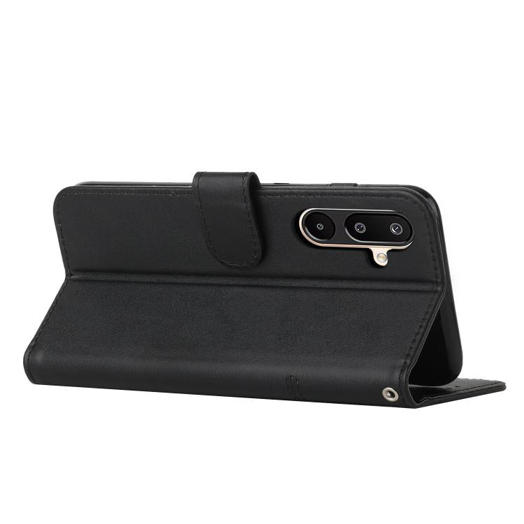 For Samsung Galaxy F16 5G / M16 5G Stitching Calf Texture Buckle Leather Phone Case