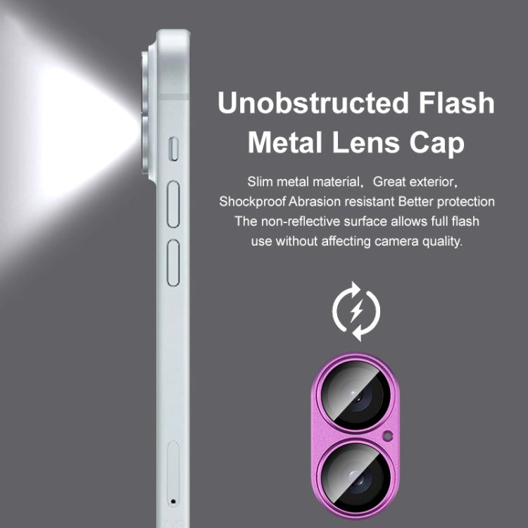 For iPhone 16 / 16 Plus IMAK Metal Armor Premium Camera Protector Film